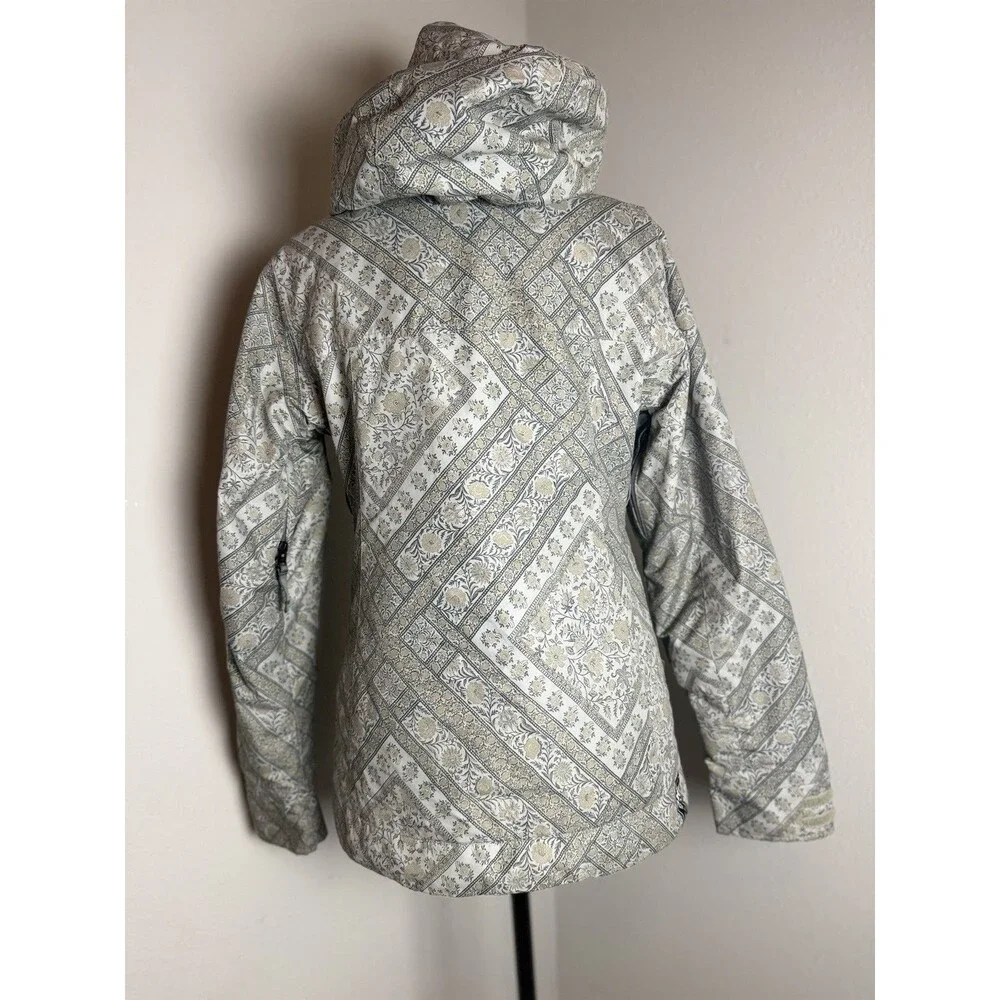 Burton White Collection DryRide Snowboard Ski Jacket XS Floral Hooded